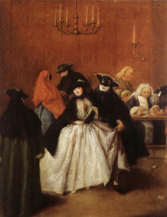 Pietro Longhi Masks in the Foyer China oil painting art